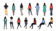 © Stock Image Paradise - Collection of Black Women Illustrations, Set 19 for Auto Cad Design Projects