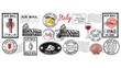 © Adel - Collection of Italian Travel Stamps with Iconic Landmarks and Symbols