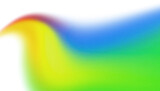 Lo-fi wavy rainbow gradient banner shape with retro texture