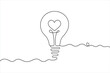 © Aklima - Continuous line lightbulb idea illustration
