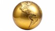 © Lapak - Shiny gold globe shows American continents
