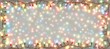 © Hero Design - Christmas garland light frame background. Copy space for text and advert. Generative AI technology.