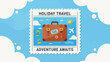 © Abi - Holiday Travel Adventure Awaits Stamp Illustration.
