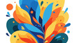 © Shahid - Abstract Flora: An artistic arrangement of vibrant shapes and colors evokes the essence of nature's beauty and the feeling of flourishing.
