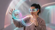 © Rendara Studio - Researcher Interacting With Futuristic Infinity Hologram