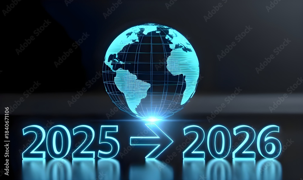 Global Technology Transition 2025 To 2026 Digital Earth Globe Network 1000 F 1840671106 