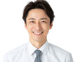 © Pierre - Smiling Japanese businessman looking at the camera isolated on a transparent png background.