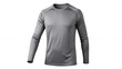 © Nay_27 - Gray Long Sleeve Athletic Shirt on White Background for Sports and Fitness