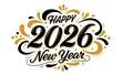 © Adel - Hand drawn happy new year 2026 vintage style