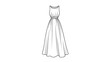 © Abdul - Elegant Long Dress Drawing in Artistic Style for Fashion Illustration and Design