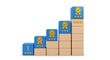 © MdAriful - Wooden blocks showing a career growth path