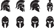 © Hasan - Spartan Helmet Icon – Greek Warrior Armor Vector Illustration