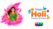 © Suresh Patel  - illustration of Happy Holi Background for Festival of Colors celebration greetings