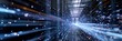 © Iryna - Futuristic data center with sparkling light trails and server racks