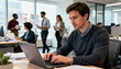 © Pankaj - Business Professionals Working with Documents and Laptops in Modern Office