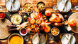 © Hussain - A festive table overflowing with Thanksgiving favorites