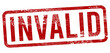 © Reza - Invalid Red stamp on a white background