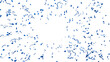 © Jangart - festive blue confetti explosion with stars and ribbons. 3d render perfect for baby shower, gender reveal, or boy birthday party. shiny metallic elements floating for celebration designs.
