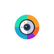 © Jawa - Colorful Camera Lens Icon with Teal, Orange, Blue, and Purple Segments.