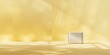 © vxnaghiyev - Abstract pastel yellow studio background used for product display, clean layout for layout design