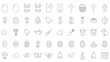 © Anisah - Delicate Easter Icon Set: A collection of charming spring themed line illustrations