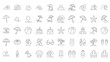 © Anisah - Delicate line art of summer beach vacation elements forming a seamless pattern display