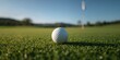 © vxnaghiyev - Golf ball resting on a lush green course, suitable for sports background or layout design, Earth Day
