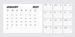 © FYDesign - Calendar 2027 template modern vector design. Week start sunday.