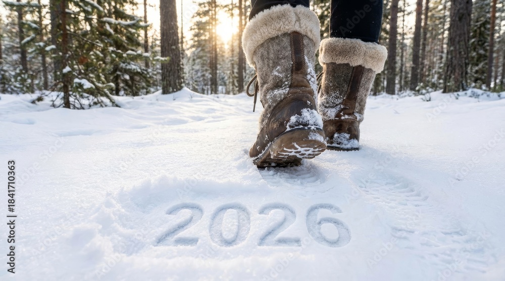 Boots Walking in Snow 2026 - Boots walking in the snow in a forest ...