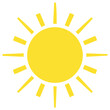 © Ярослав Поліщук - Simple yellow sun icon with rays radiating outwards, vector illustration