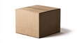 © ปฏิภาน ผดุงรัตน์ - A single, simple, brown cardboard box, side view, on a light backdrop
