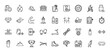 © PixeloAI - Fitness and gym line icon set. Vector pictograms of dumbbell, treadmill, yoga, muscle, running shoe, stopwatch and sport equipment, thin outline illustration.