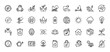 © PixeloAI - Ecology and sustainability line icon set. Vector pictograms of recycling, solar panel, electric car, battery, water, plant, wind, nature, thin outline illustration.