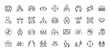 © PixeloAI - Friendship and teamwork line icon set. Vector pictograms of support, community, hug, high five, handshake, social network, helping hand, thin outline illustration.