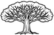 © sohelranasomrrat - Banyan tree line art white background