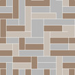 © Pattern ID - Seamless Geometric Pattern of Interlocking Rectangles in Earth Tones. Vector Illustrations. EPS Editable