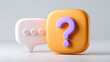 © utaem2022 - Question mark chat bubble representing frequently asked questions