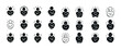 © Alina Sukach - Diverse emotional expressions in icon set representing various r