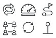 © Soliannikov Yevhenii - Set of minimalistic icons representing workflow and performance concepts