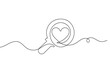 © Habiza19721 - Search icon elegant one line minimal outline drawing isolated vector illustration