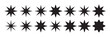 © Moni - Star burst vector collection, various shapes and styles of black stars, abstract twinkling decorative elements set