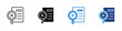 © sahila - Rejected Document Multiple Style Icon Design Vector - document with a magnifying glass showing an X mark, representing inspection, rejection, and verification