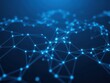 © NURUNNAHAR - Network connections and nodes on a dark blue background with glowing lines and dots