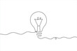 © Aklima - Continuous line lightbulb idea illustration