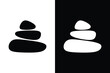 © MdTaz - Stacked zen stones logo icon set, Balance, Harmony, and cairn rock symbol