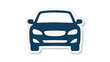 © Zizi - Blue Car Icon on White Background