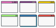 © Yejin Woo - 8-bit pixel art retro internet window set