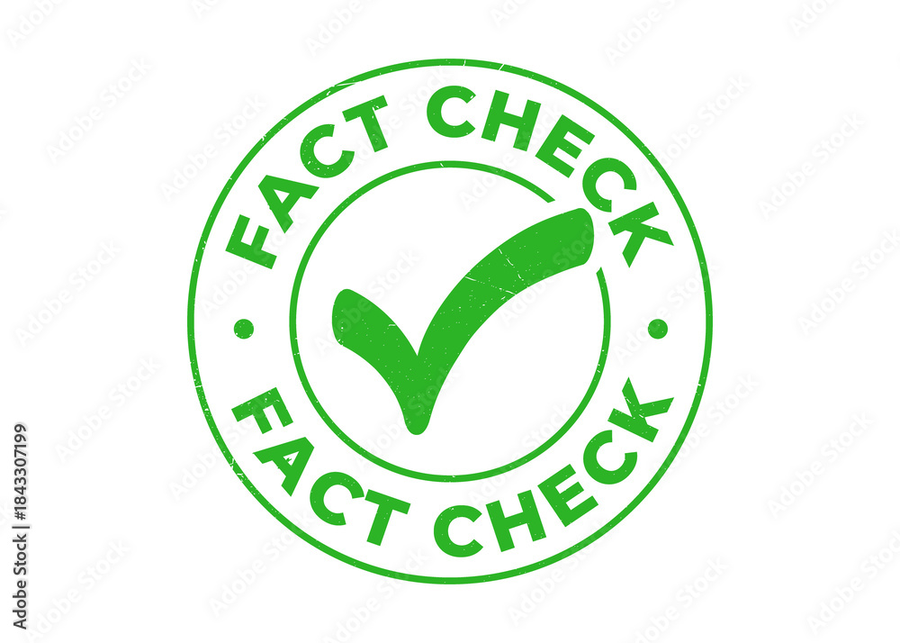 Fact Check Mark Card Fact check stamp PNG image design. Rubber, seal, green, vintage effect ...