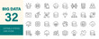 © Dear Lala - Big Data icon set. Editable line icons. Vector illustration.