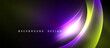 © antishock - Abstract background features vibrant purple, yellow gradients. Smooth curves create dynamic visual effect. Dark space dominates composition.